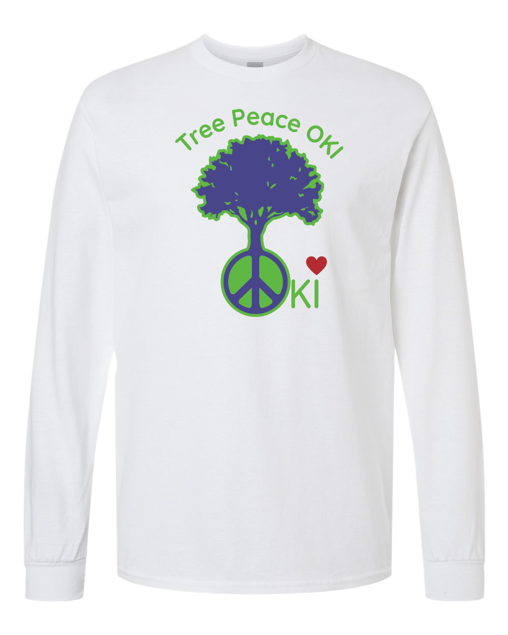 Tree Peace OKI Unisex Cotton™ Long Sleeve T-Shirt - 5400 (click for more colors)