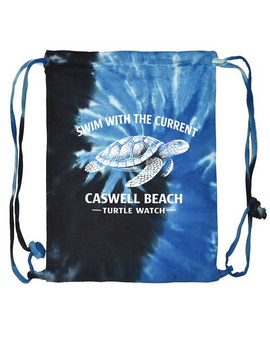 2026 Caswell Beach Turtle Watch Tie-Dyed Drawstring Bag - #9500