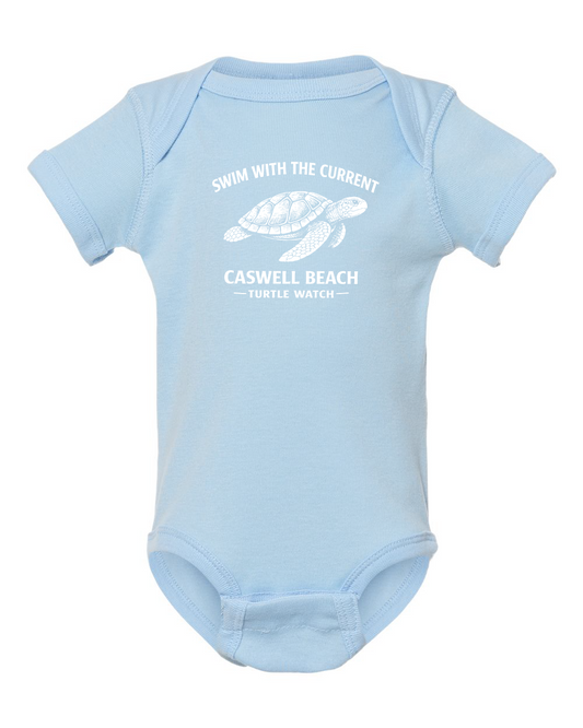 2026 Caswell Beach Turtle Watch Infant Fine Jersey Bodysuit (click for more colors)